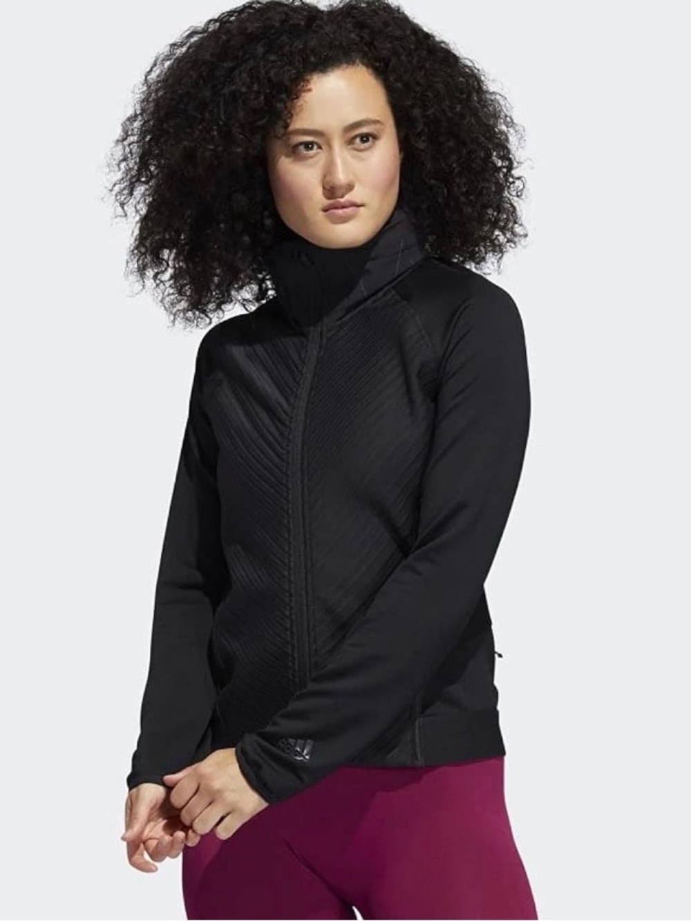 Adidas COLD.RDY Training Jacket, Womens running, hidden hood and pocket, black